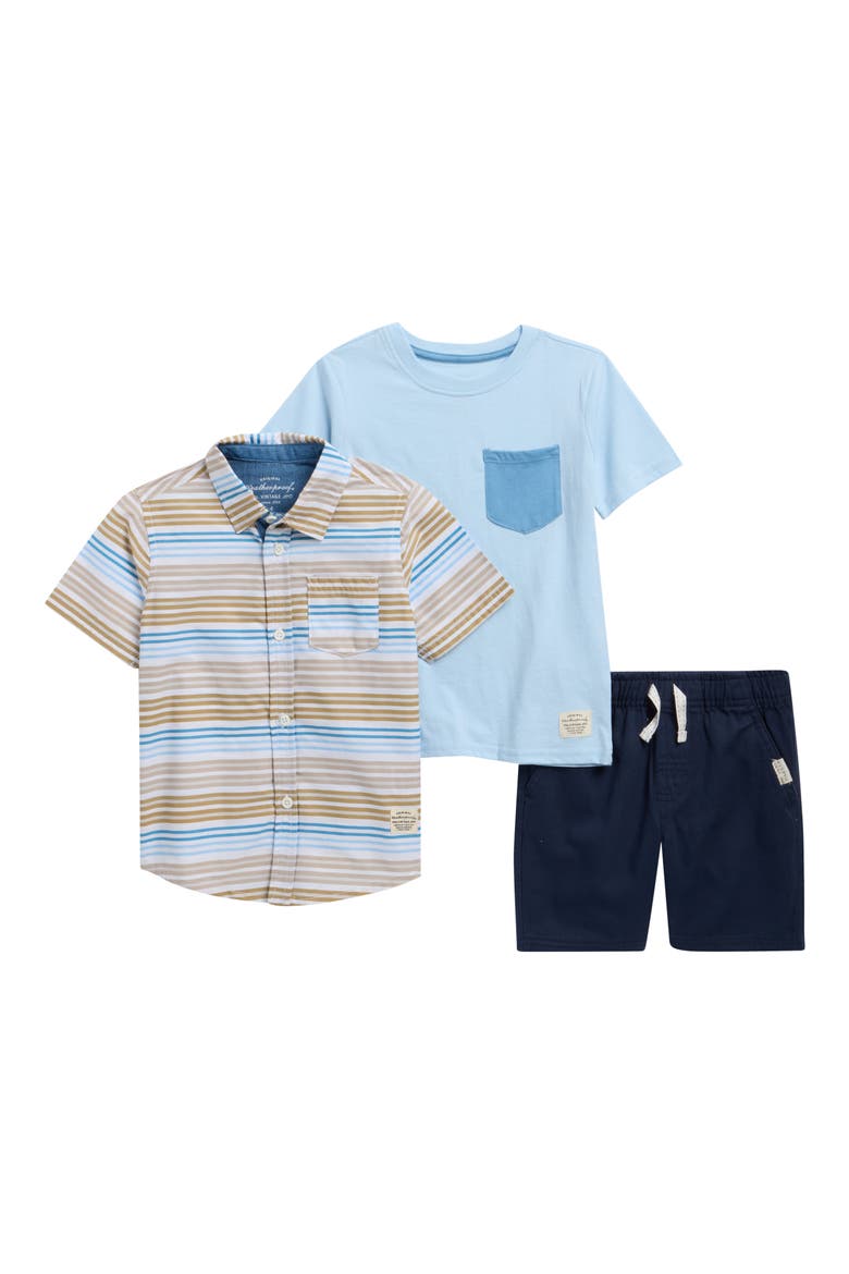 Shirt & Shorts Set, Main, color, NAVY