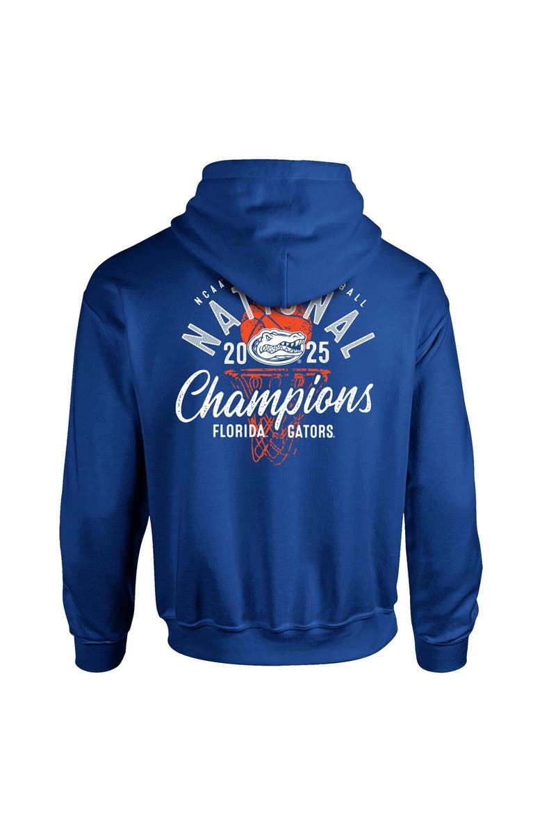 IMAGE ONE Men's Royal Florida Gators 2025 NCAA Men's Basketball National Champions Comfort Colors Overlay Pullover Hoodie, Alternate, color, 