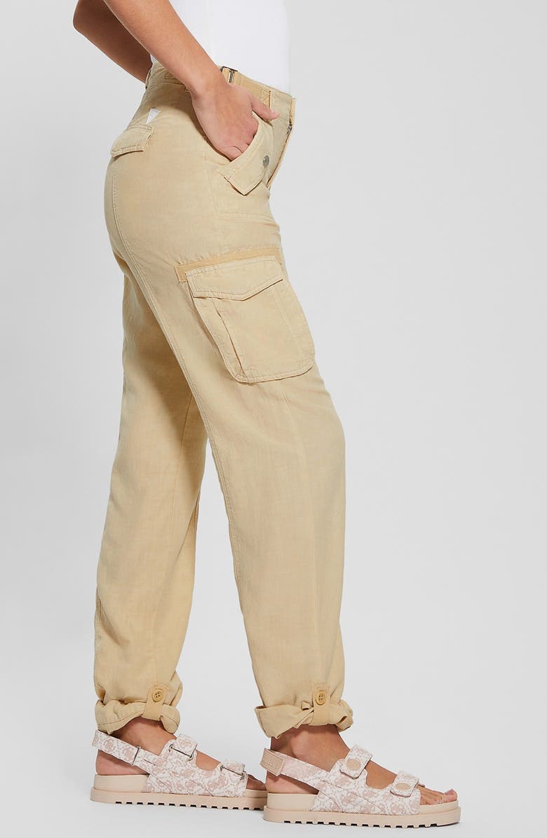 GUESS Nessi Cargo Pants, Alternate, color, Beige
