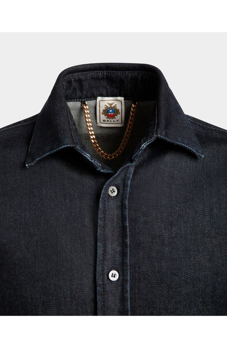 Bally Adrien Brody Travel Collection Long Sleeve Shirt, Alternate, color, Blue