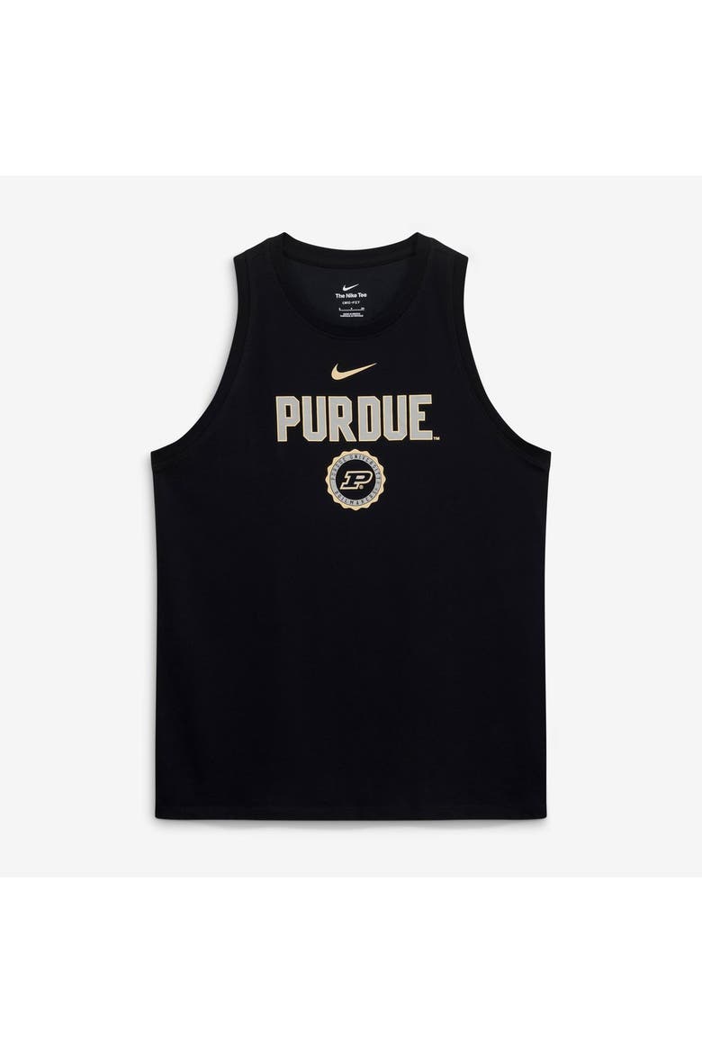Women's Nike Black Purdue Boilermakers Dri-FIT Tomboy Tank Top, Main, color, Black