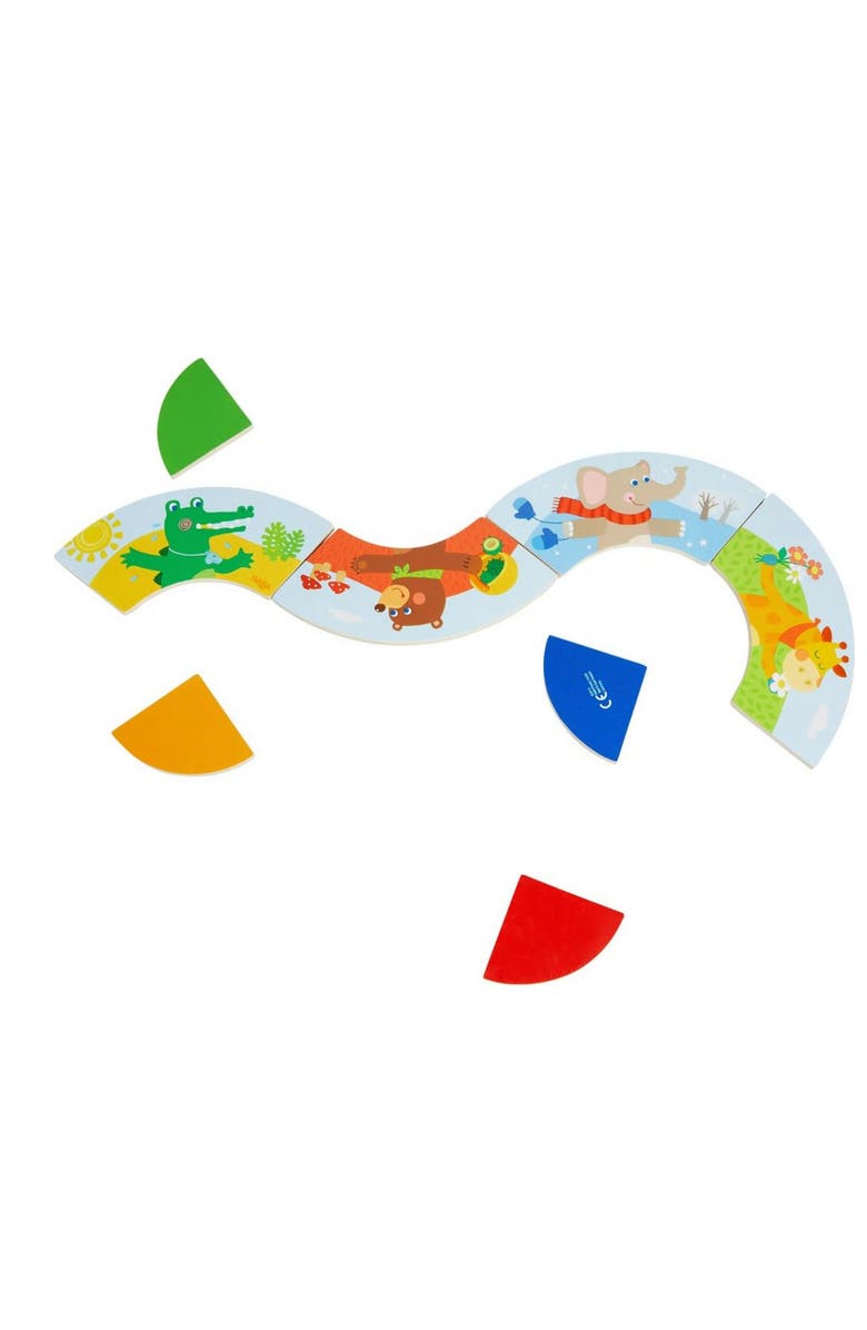HABA Animal Seasons 8 Piece Wooden Puzzle & Arranging Game, Alternate, color, 