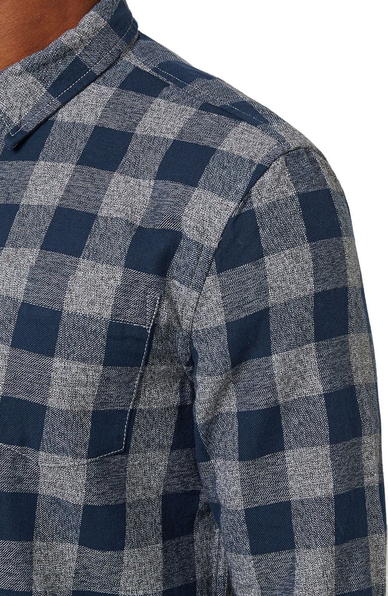 Topman Buffalo Check Flannel Shirt, Alternate, color,