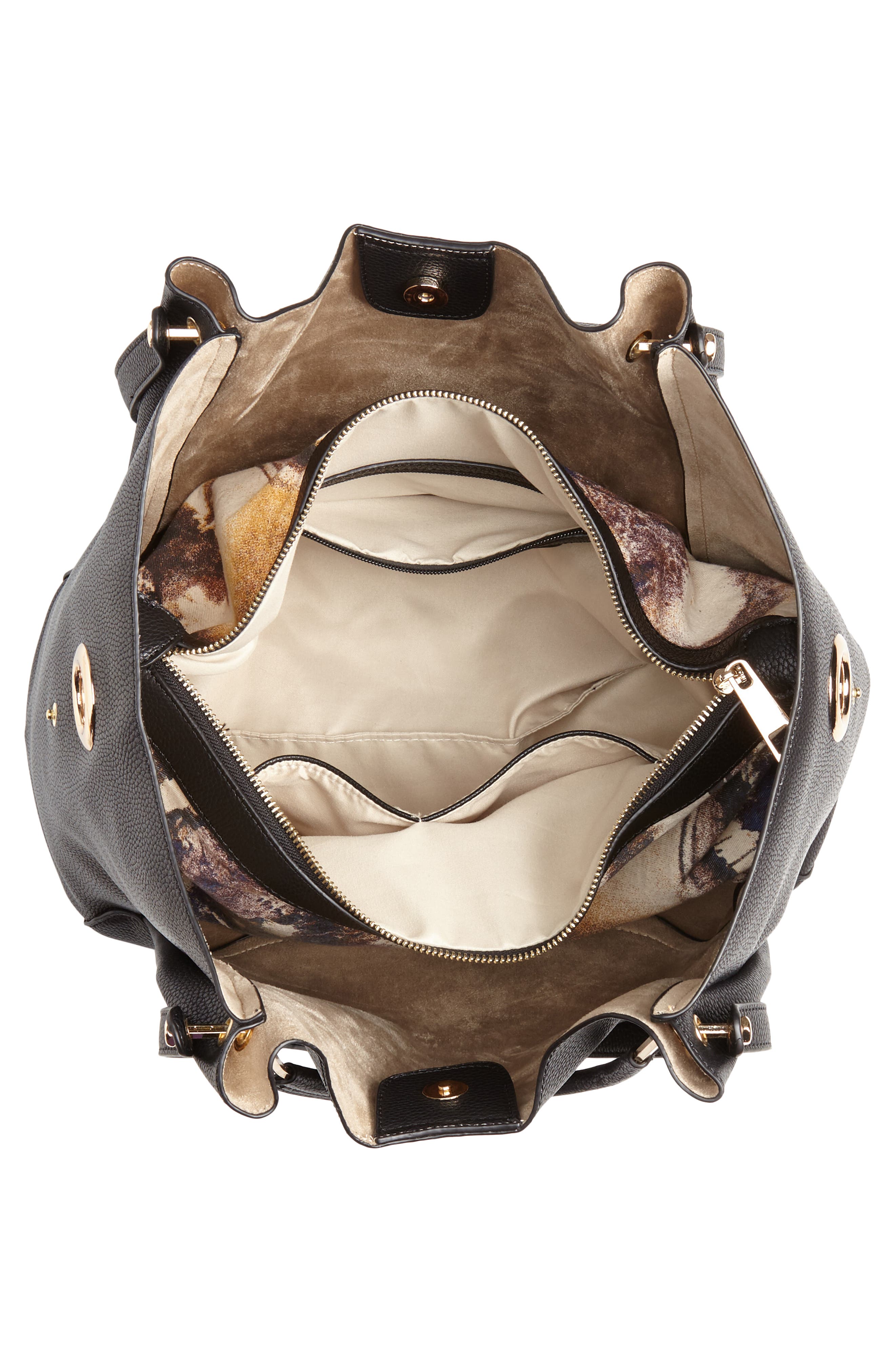 Sondra Roberts Faux Leather Satchel, Alternate, color, 