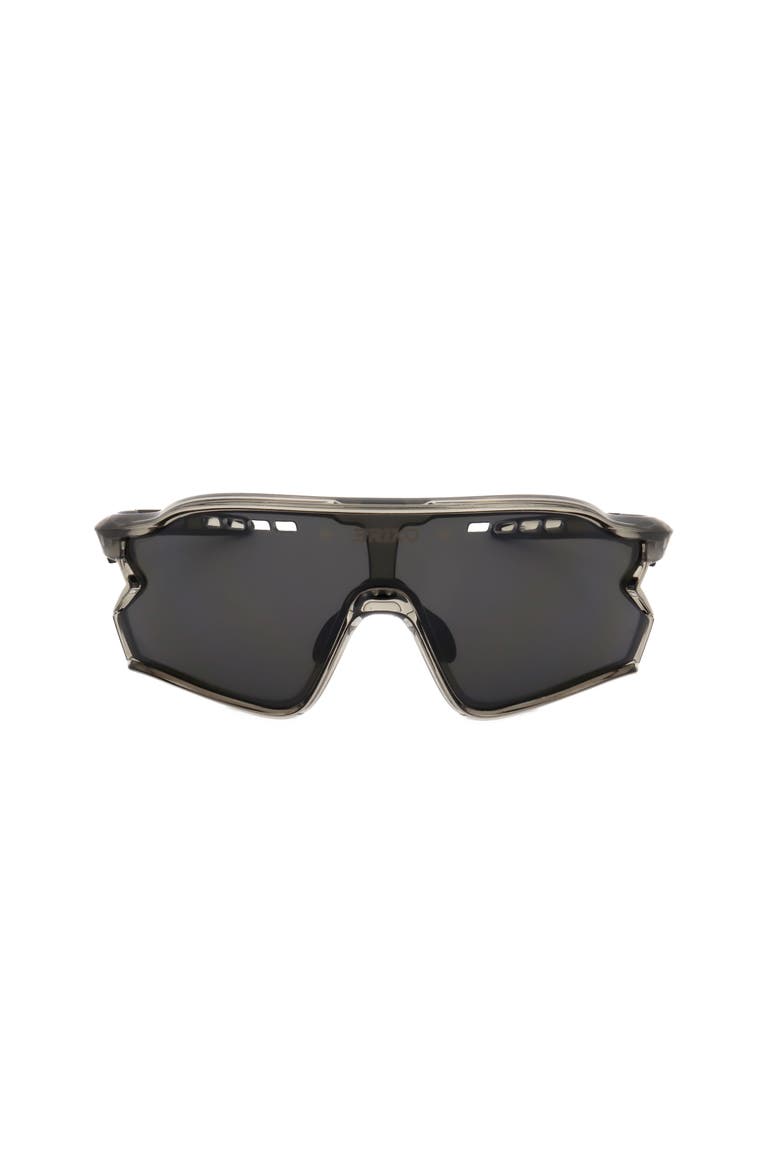 Shield Sport Sunglasses, Main, color, Crystal Smoke Shiny