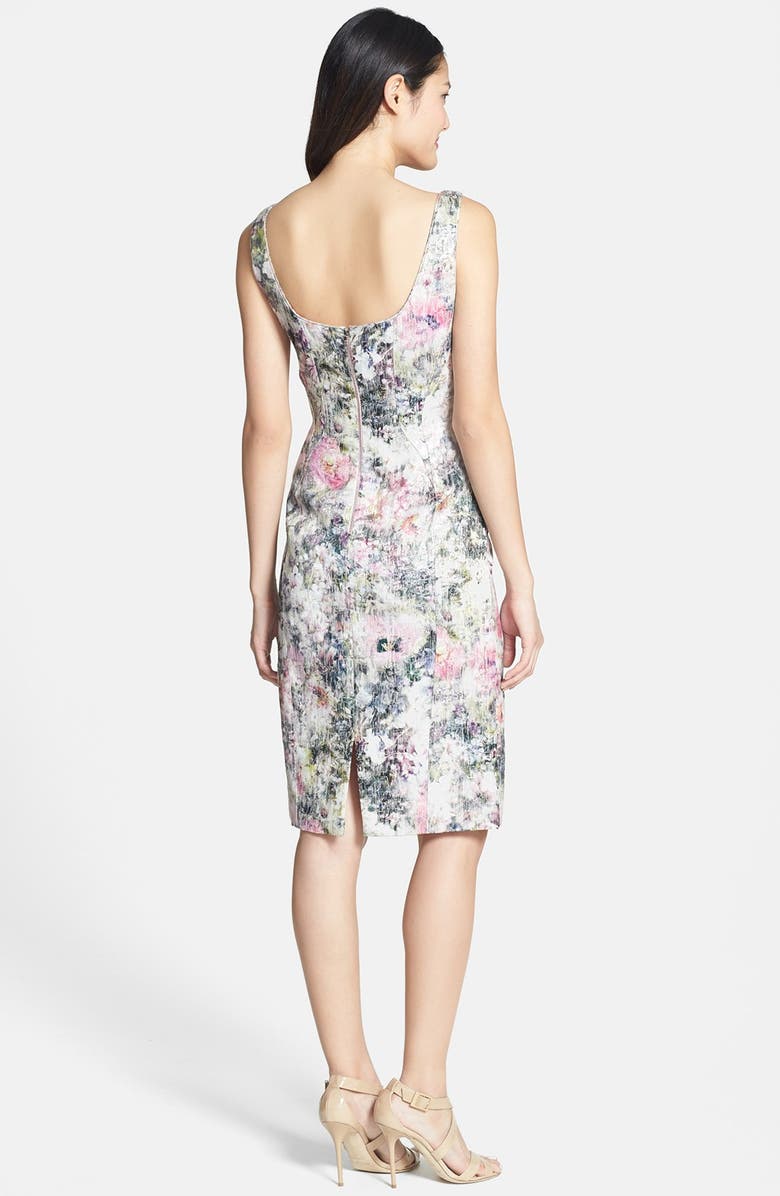 Maggy London Print Brocade Sheath Dress, Alternate, color,