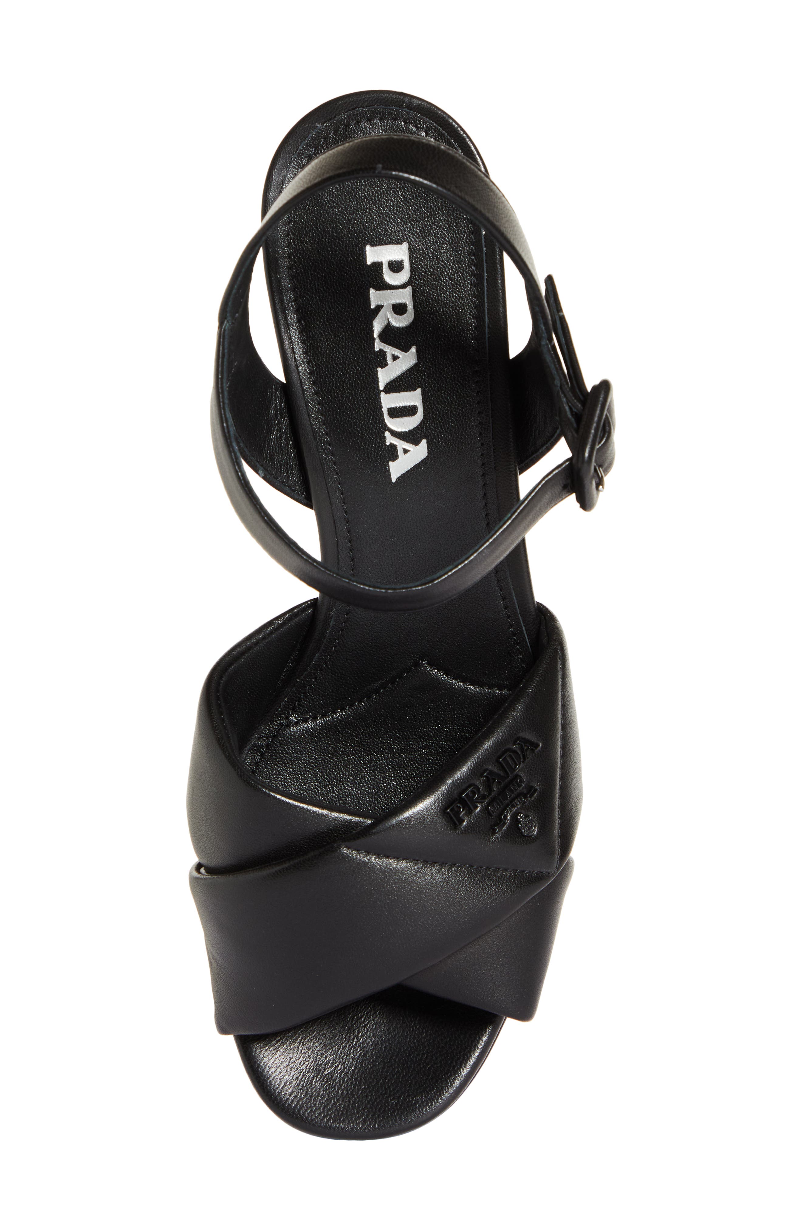 Prada Plateau Ankle Strap Platform Sandal, Alternate, color, 
