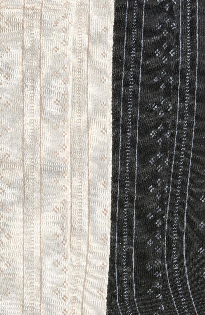 K Bell Socks Assorted 2-Pack Pointelle Crew Socks, Alternate, color, White