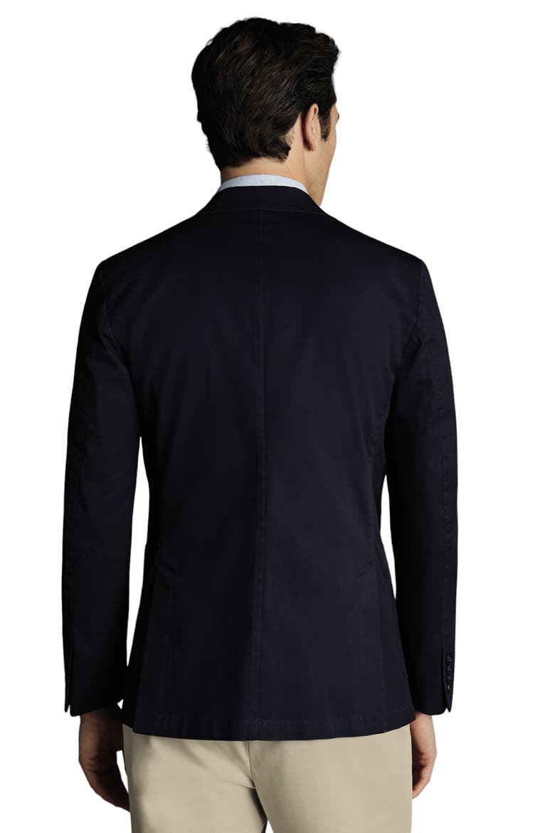 Cotton Stretch Slim Fit Jacket, Alternate, color, Navy