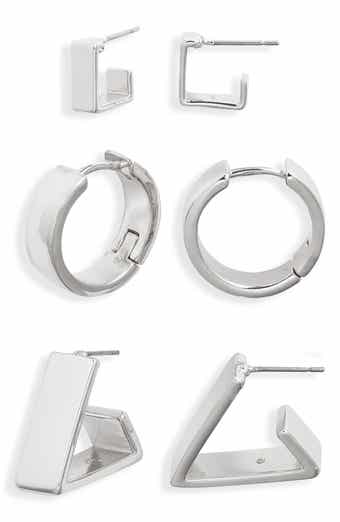 3 Pairs of Geometric Earrings