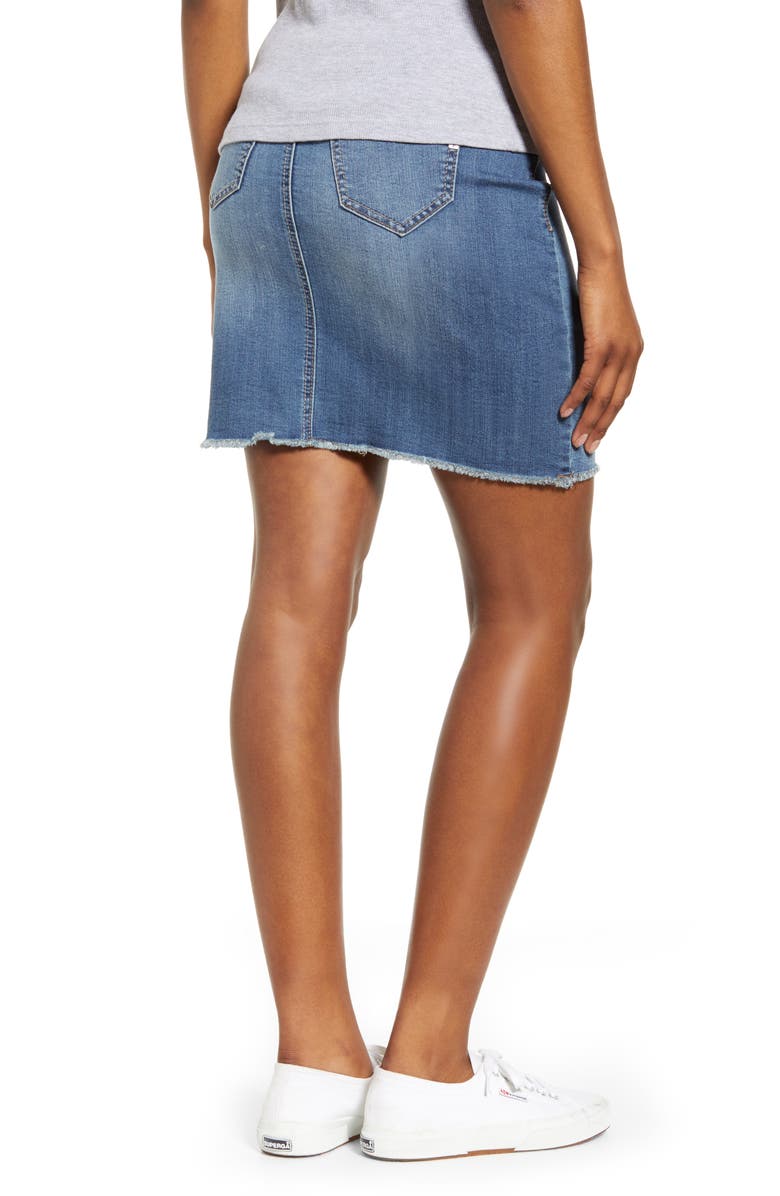 1822 Denim Maternity Denim Miniskirt, Alternate, color,