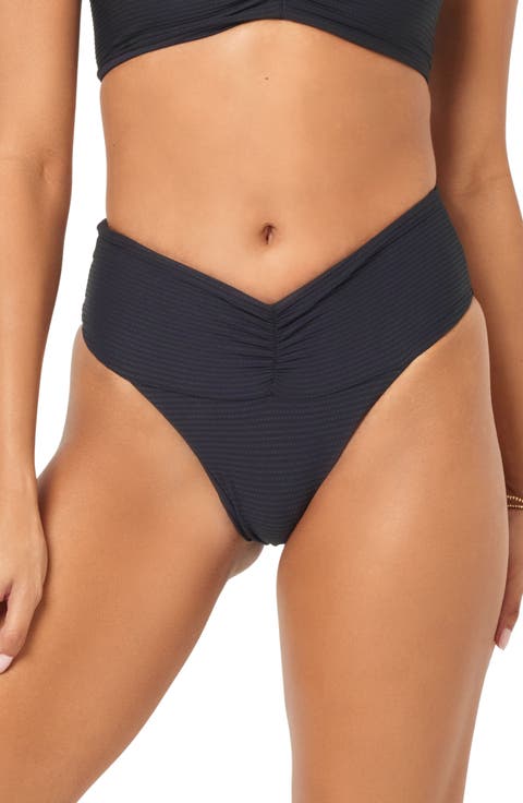 Bardot Ribbed Bikini Bottoms