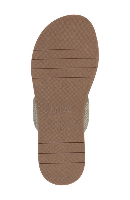 Mia Yelena Wedge Slide Sandal In Gold