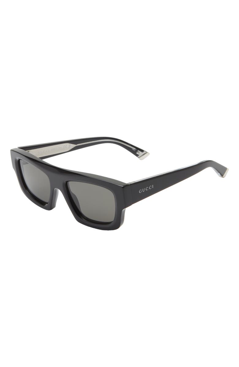 Gucci 53mm Polarized Square Sunglasses, Alternate, color, 