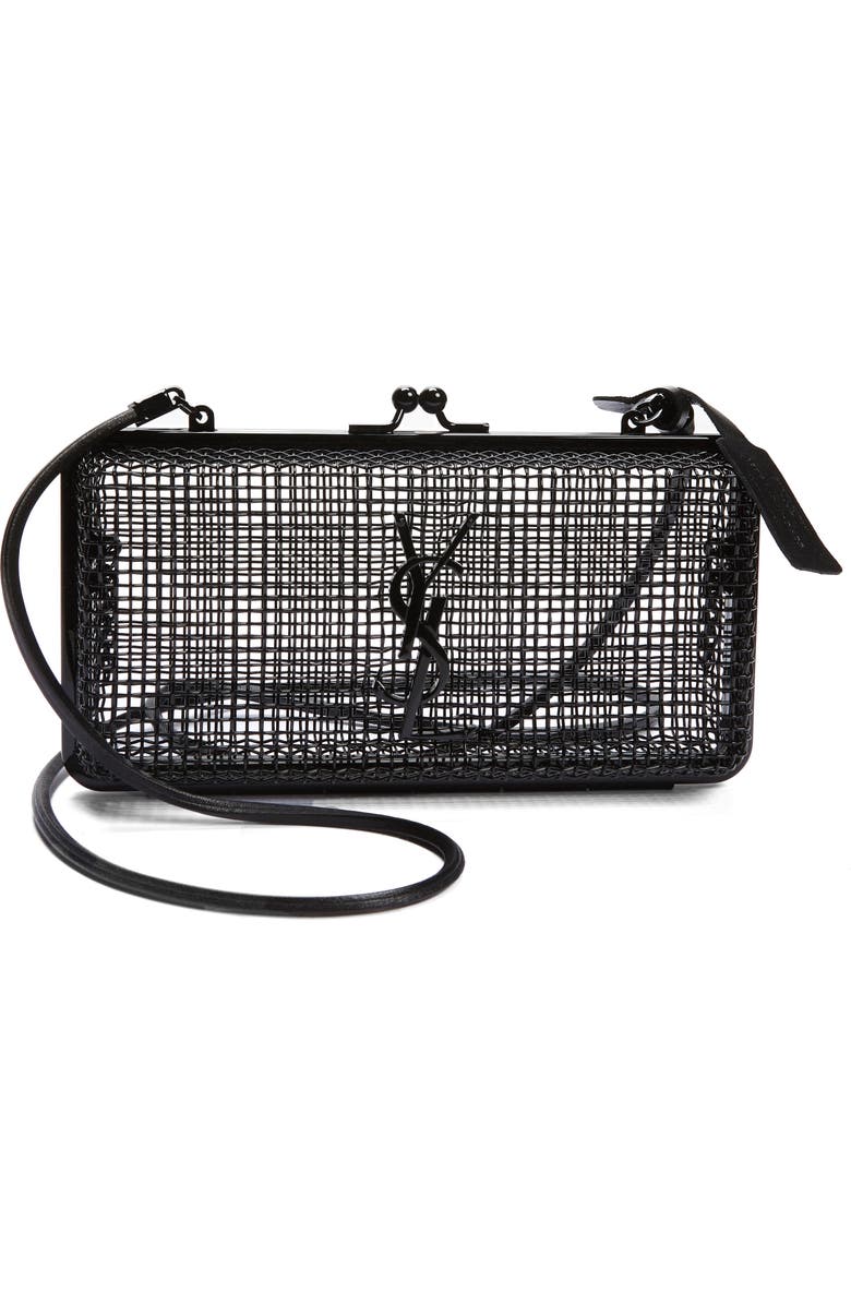 Saint Laurent Cage Clutch, Main, color,