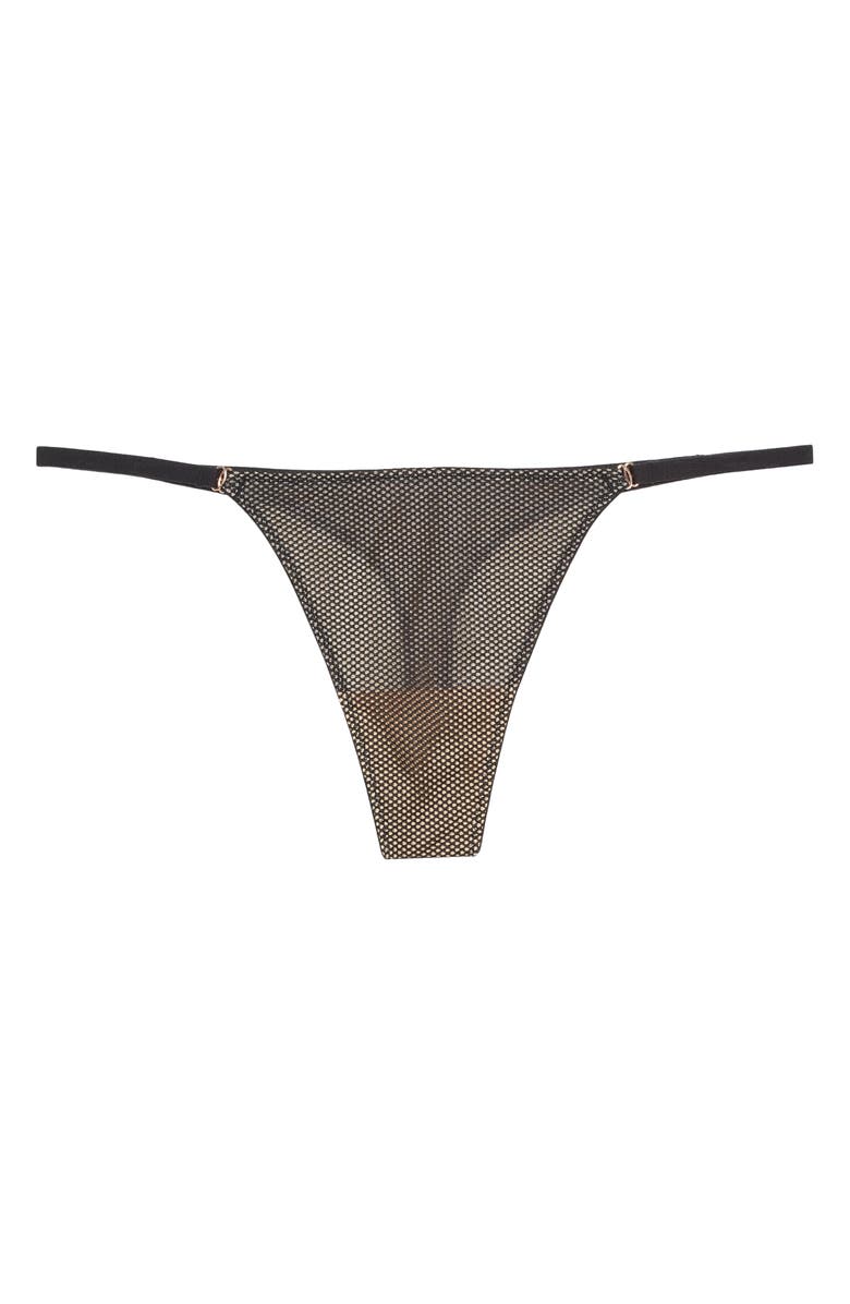 Skarlett Blue Mischief Thong, Alternate, color, Black/Nyln
