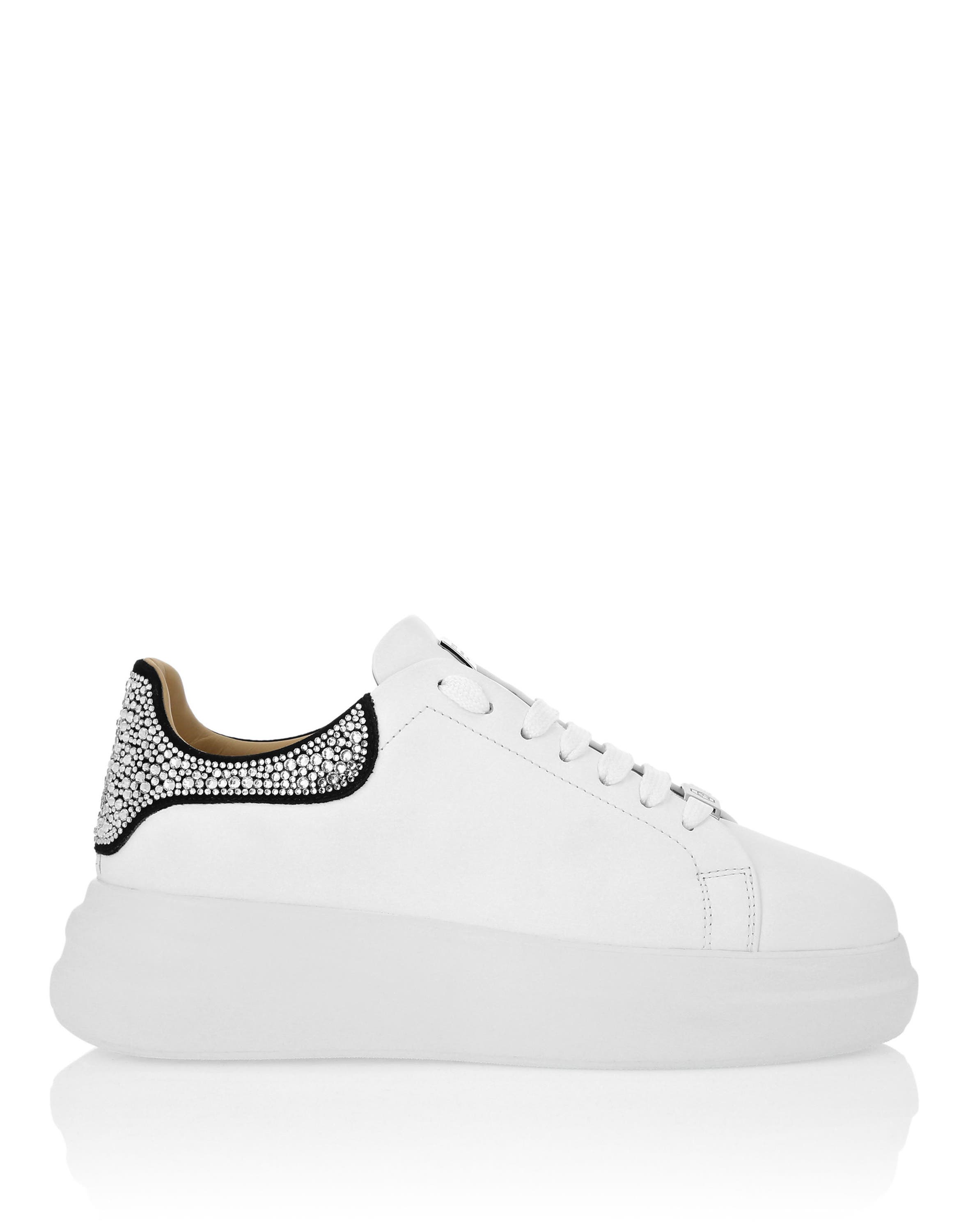 Low Top Sneakers Monogram Strass Women, Alternate, color, white/black