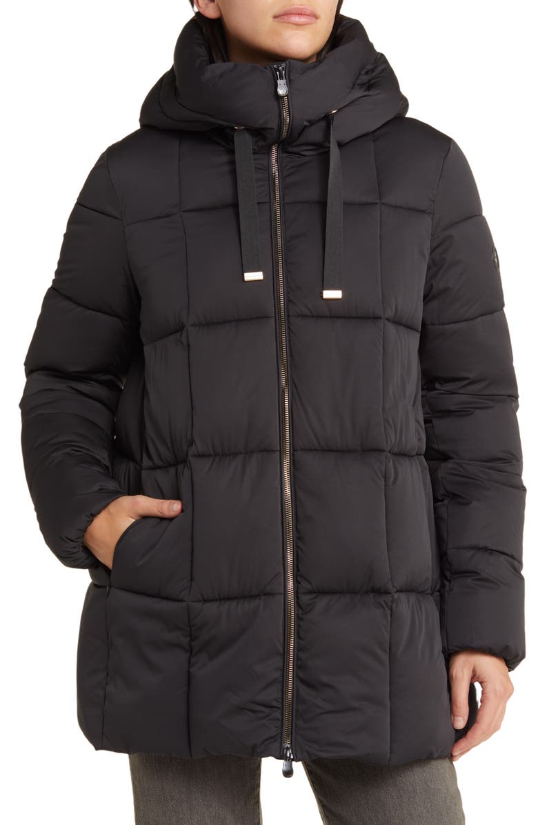 Save The Duck Alena Hooded Puffer Coat, Main, color, 