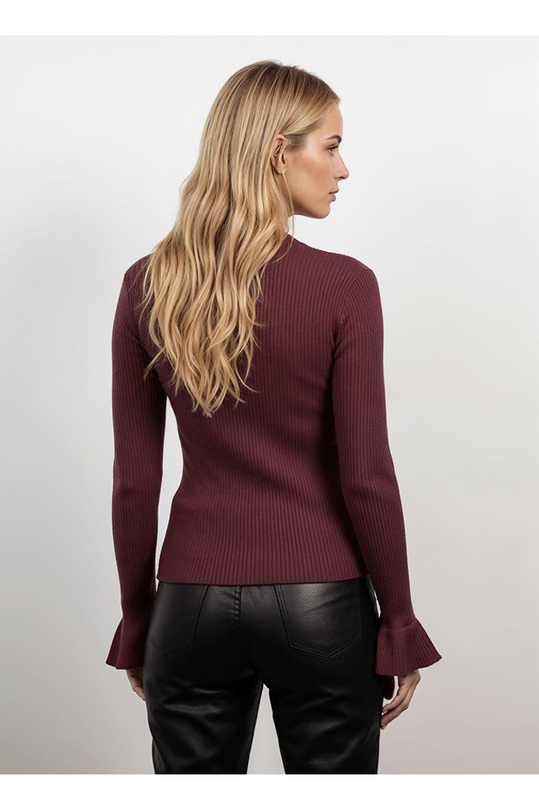 Vivi Top, Alternate, color, Burgundy