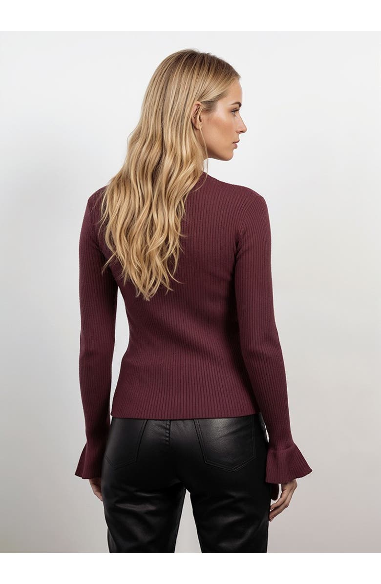 West Of Vivi Top, Alternate, color, Burgundy