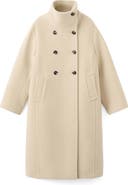 MANGO Double Breasted Stand Collar Coat