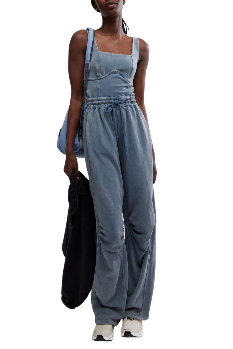 FP Movement Inbound Stretch Cotton Jumpsuit, Main, color, SKYLINE