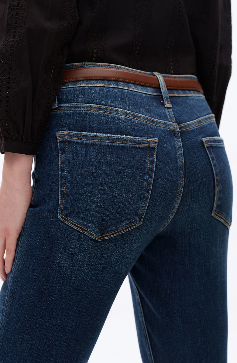 Bayeas Mid Rise Slim Straight Leg Jeans, Alternate, color, Dark Blue