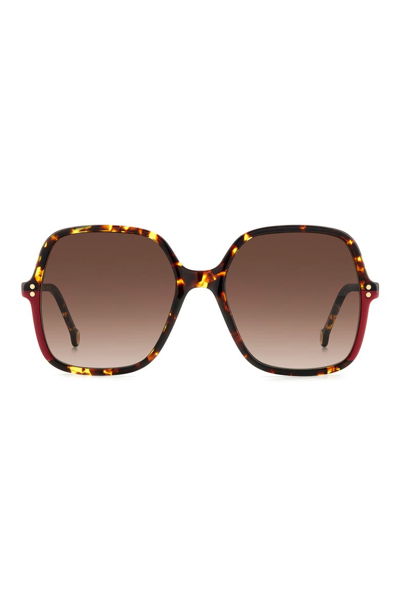 56mm Butterfly Sunglasses, Main, color, HAVANA RED