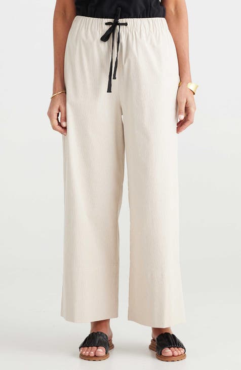 Elevate Linen Blend Straight Leg Pants