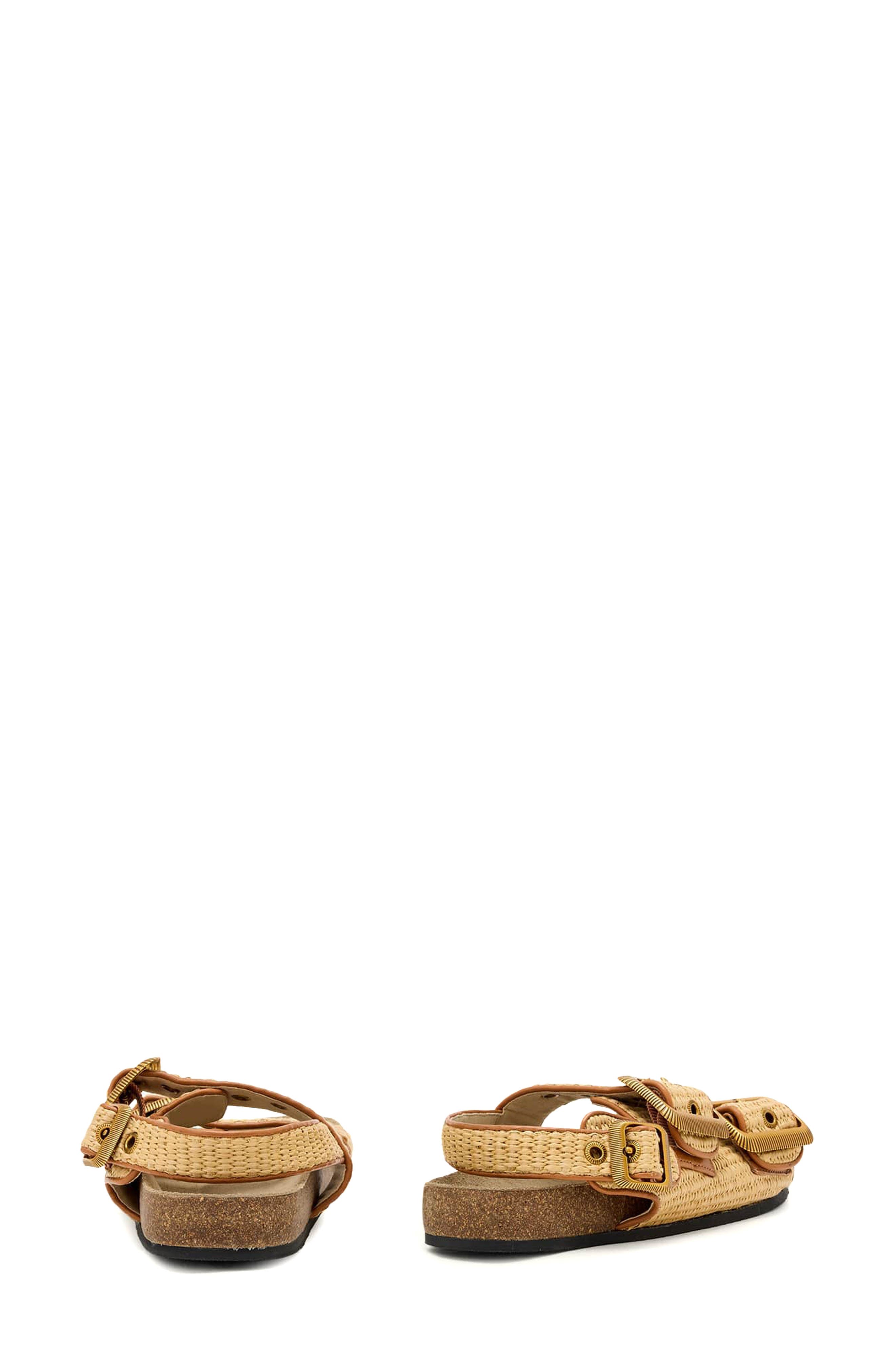Staffa Woven Slingback Sandal, Alternate, color, NATURAL BROWN