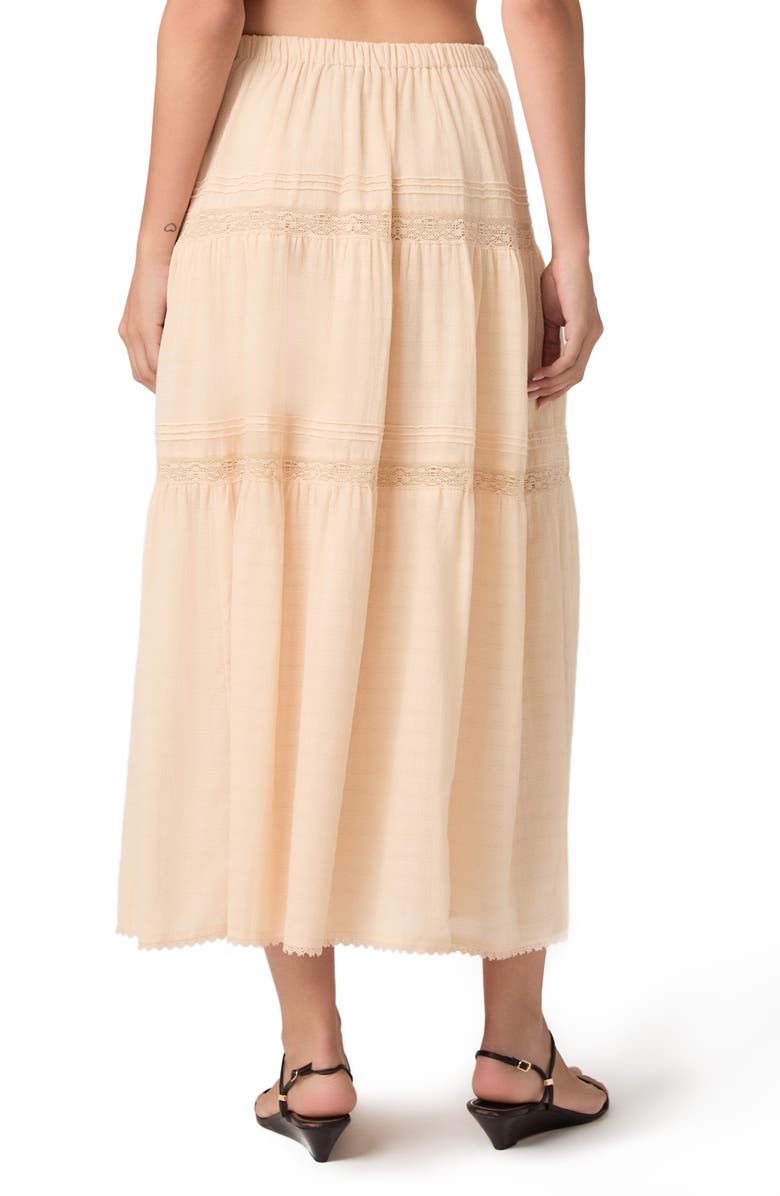 PAIGE Andres Tiered Maxi Skirt, Alternate, color, Light Peach