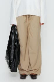 Princess Polly Ketrina Plaid Wide Leg Drawstring Pants