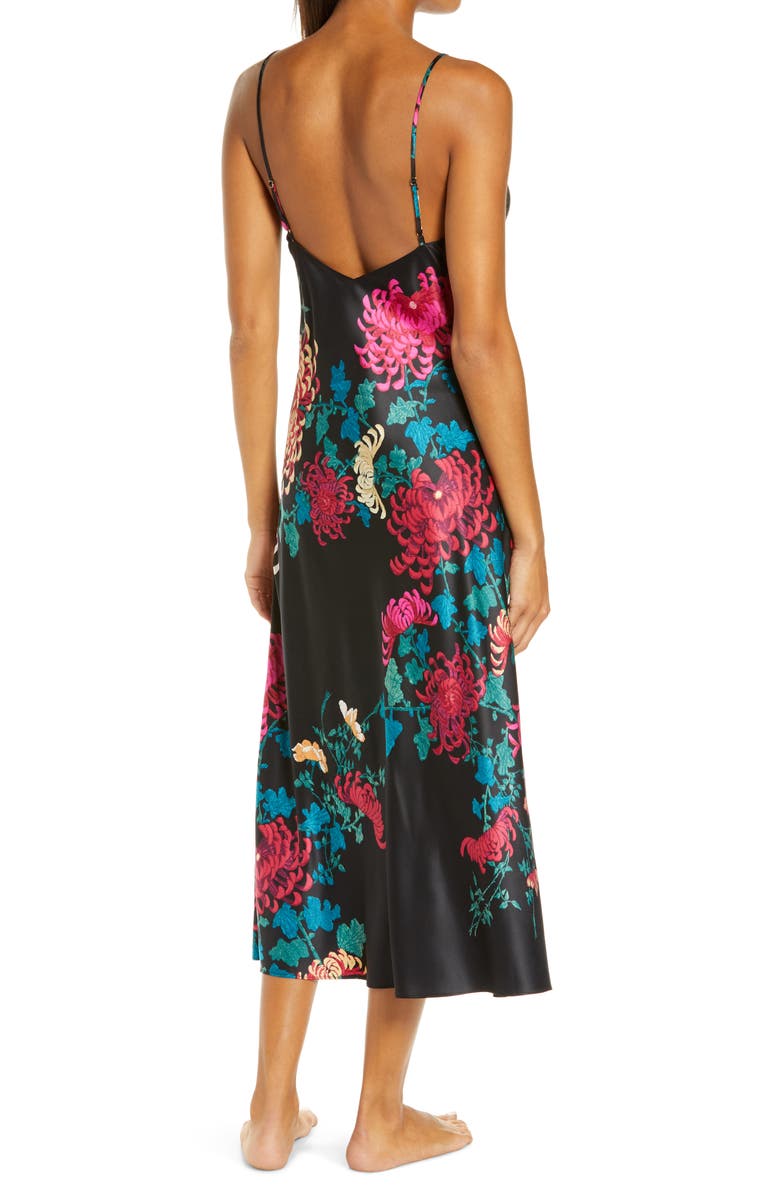 Natori Chrysanthemum Satin Nightgown, Alternate, color, 