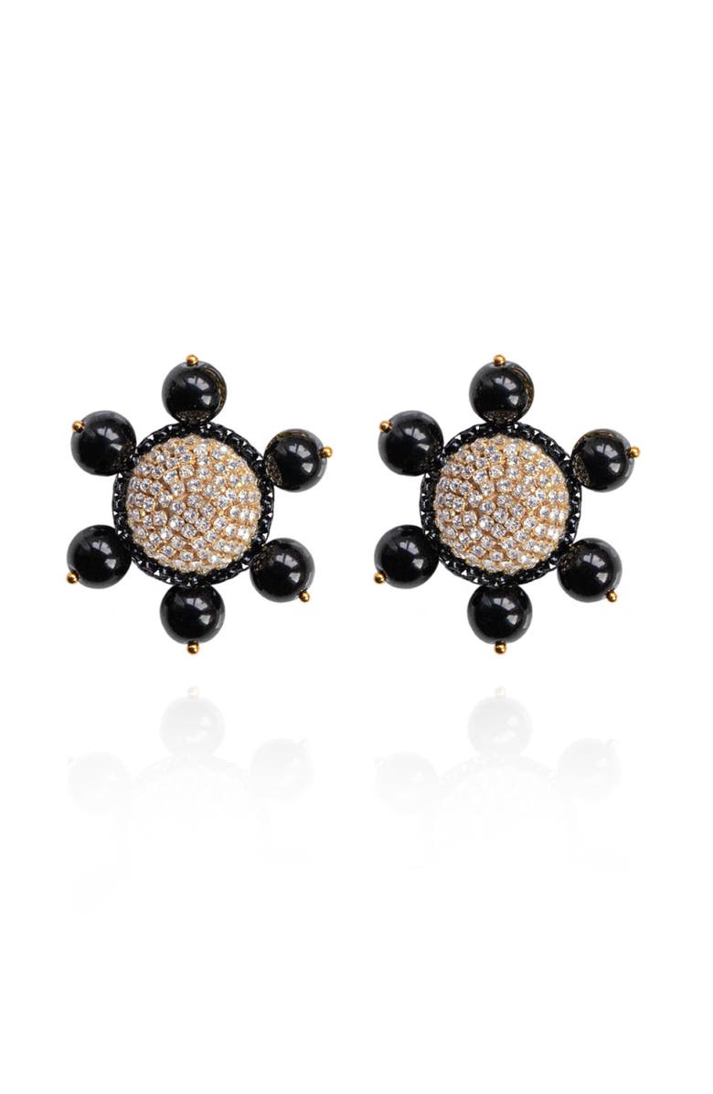 Saulė Label Jolie Clip-On Earrings, Main, color, Slick Black