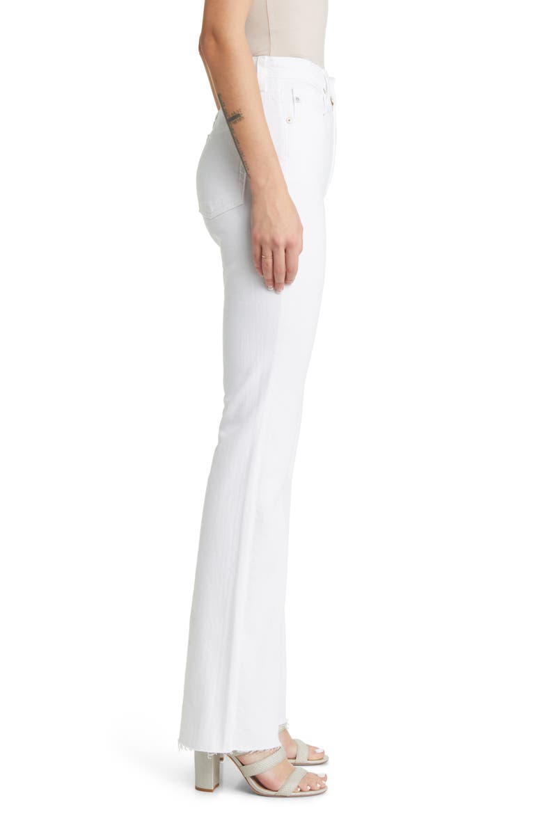 Alexxis Raw Hem High Waist Bootcut Jeans, Alternate, color, MODERN WHITE