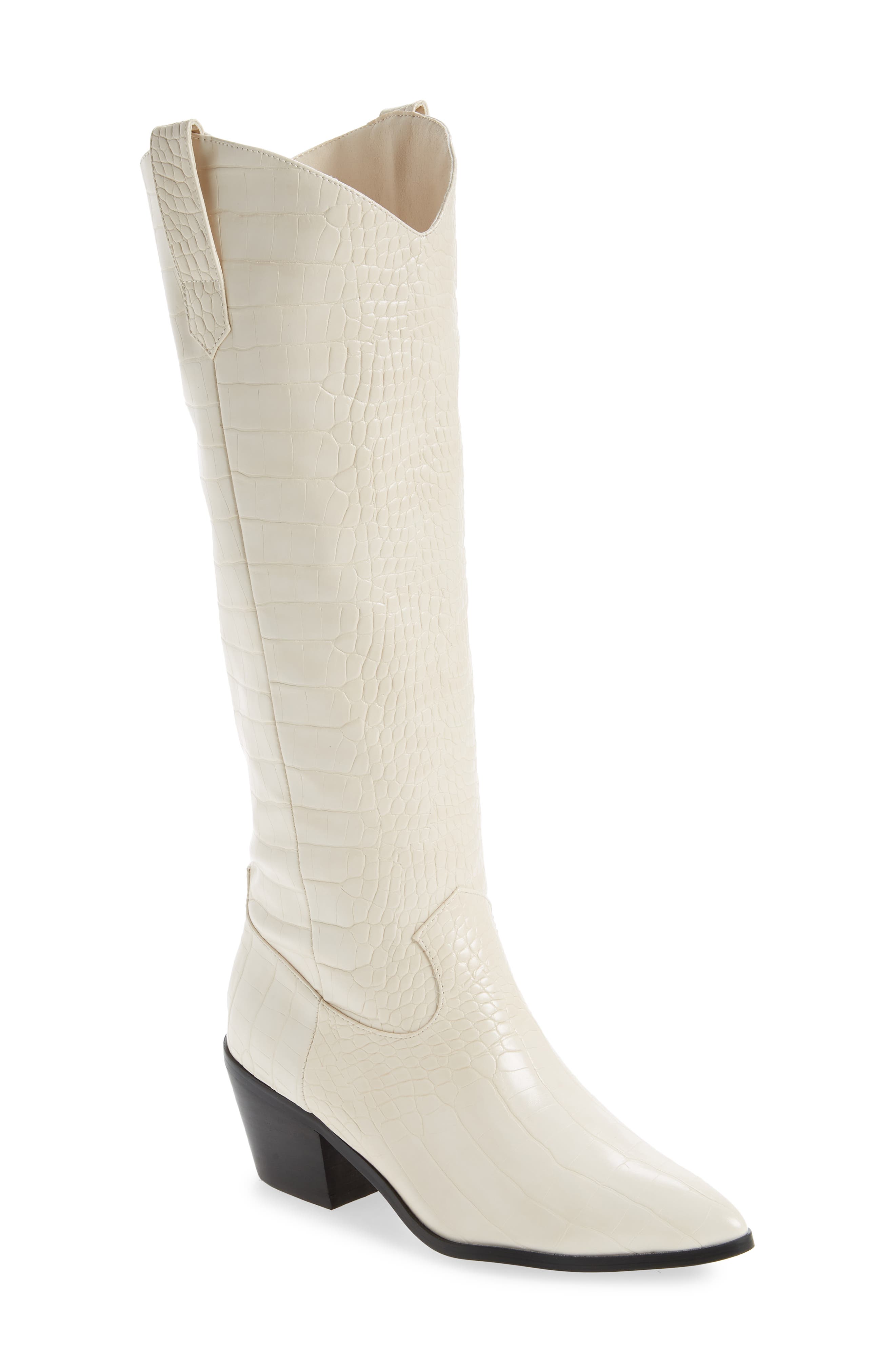 Billini Howie Croc Embossed Tall Western Boot, Main, color, 