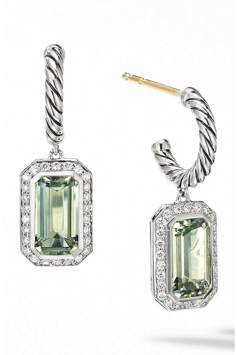 Novella Cable Drop Earrings, Main, color, PRASIOLITE