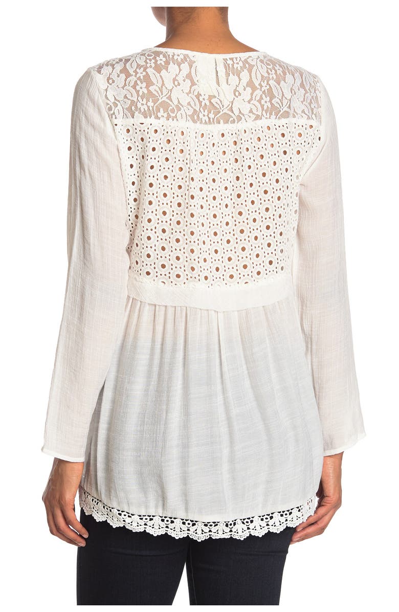Forgotten Grace Lace Long Sleeve Blouse, Alternate, color, 