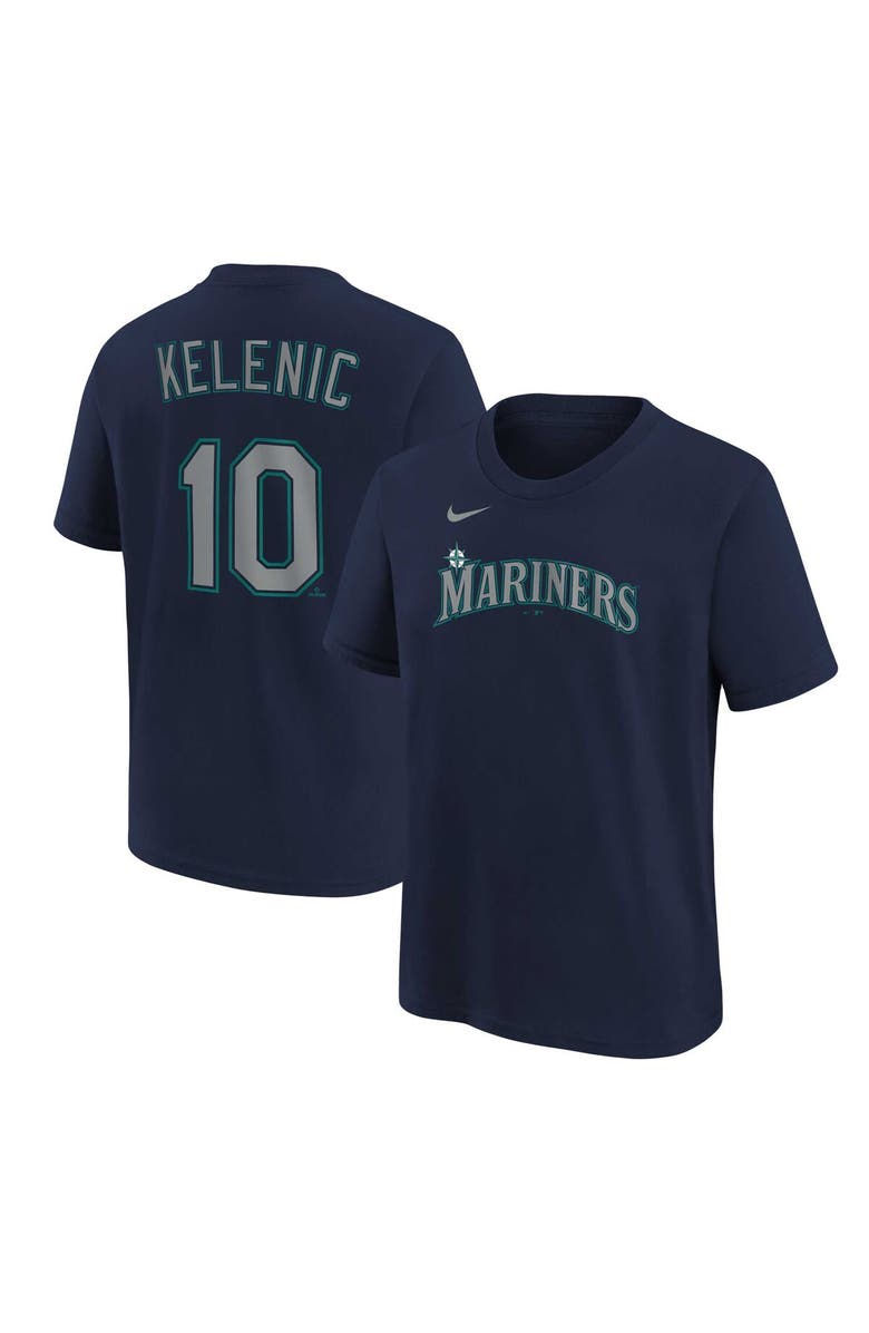 Nike Youth Nike Jarred Kelenic Navy Seattle Mariners Player Name & Number T-Shirt, Main, color, 