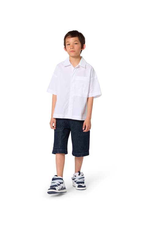 Kids Oversized Cotton Shirt