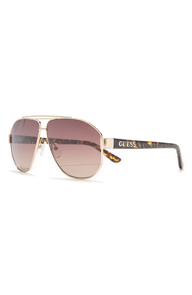 GUESS 61mm Aviator Sunglasses, Alternate, color, 