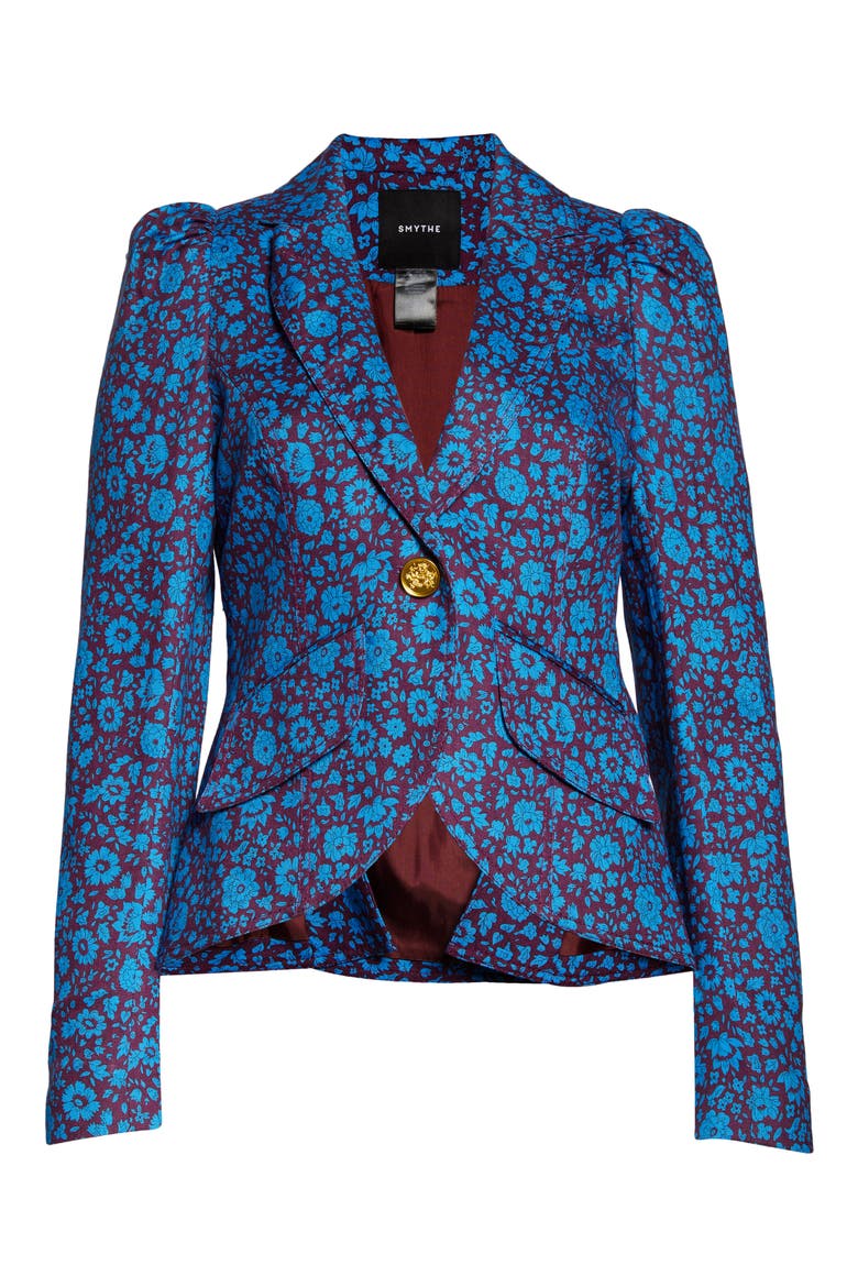 Puff Sleeve One-Button Blazer, Alternate, color, LIBERTY FLORAL