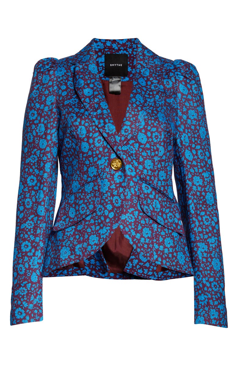 Smythe Puff Sleeve One-Button Blazer, Alternate, color,