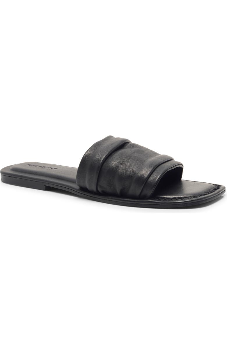 Free People Evelyn Slide Sandal, Main, color, Black Tide Leather