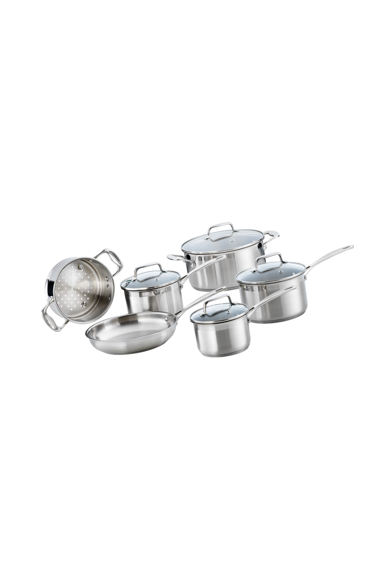 iconiX™ 10-Piece Cookware Set, Main, color, SILVER