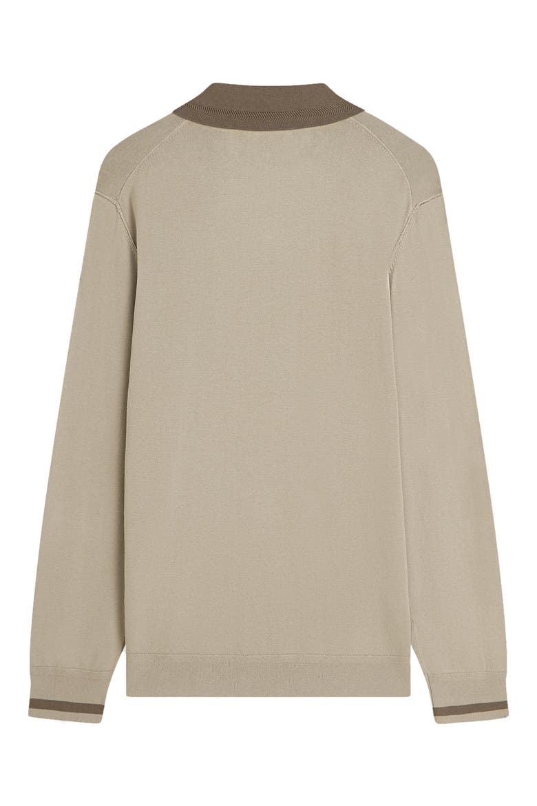 Long Sleeve Polo Sweater, Alternate, color, PURE CASHMERE