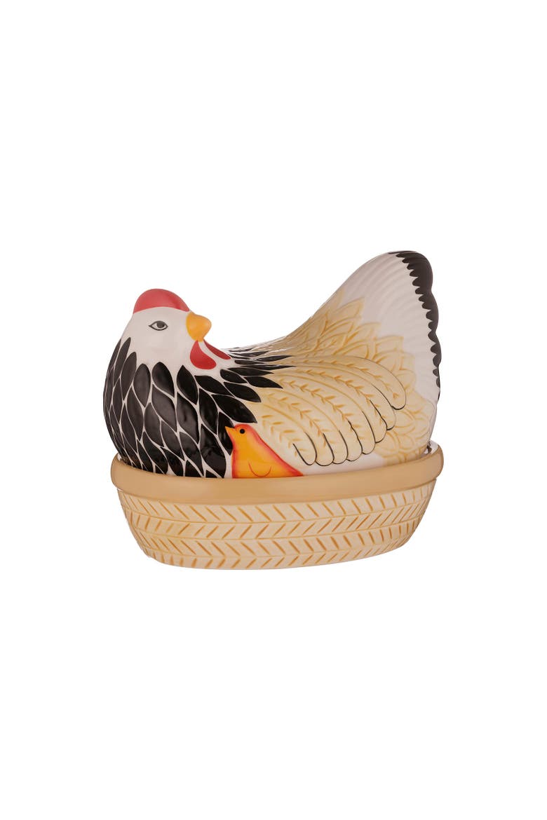 Home to Roost Mother Hen Egg Storage, Ceramic, Main, color, Multicolor