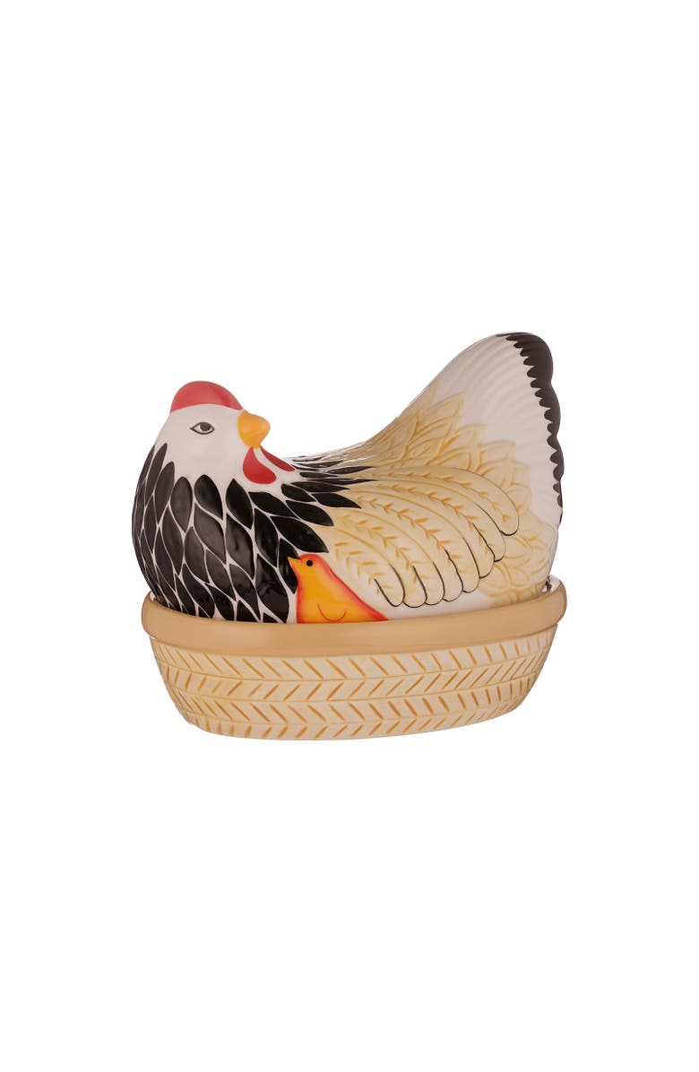 MASON CASH Home to Roost Mother Hen Egg Storage, Ceramic, Main, color, Multicolor