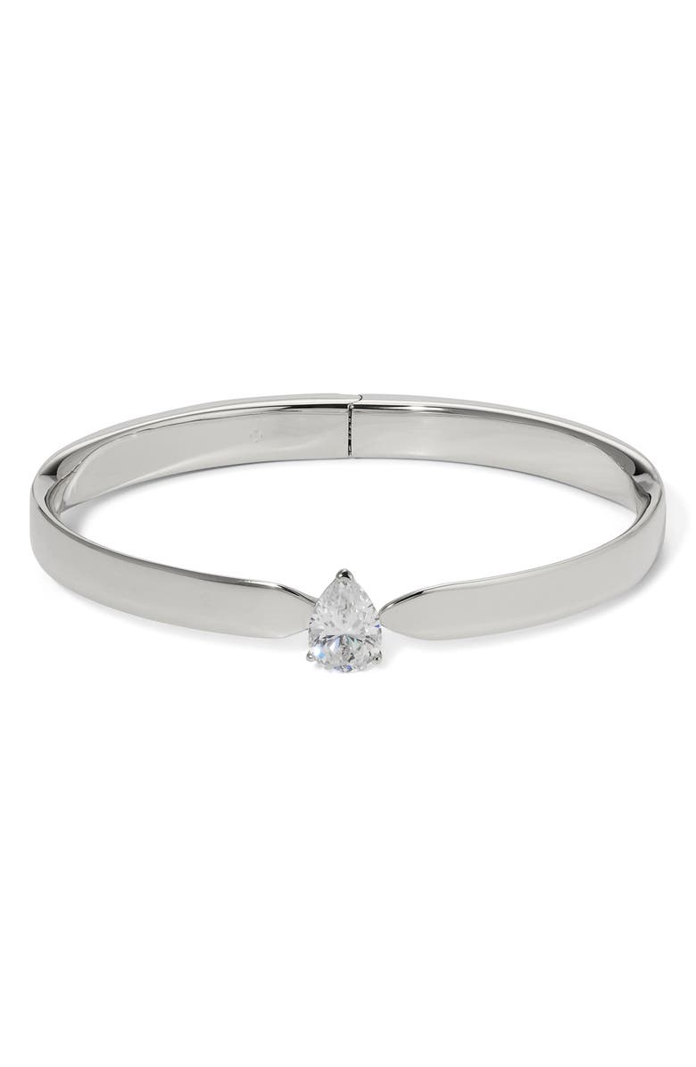 Nadri Farrah Cubic Zirconia Hinge Bracelet, Main, color, Rhodium