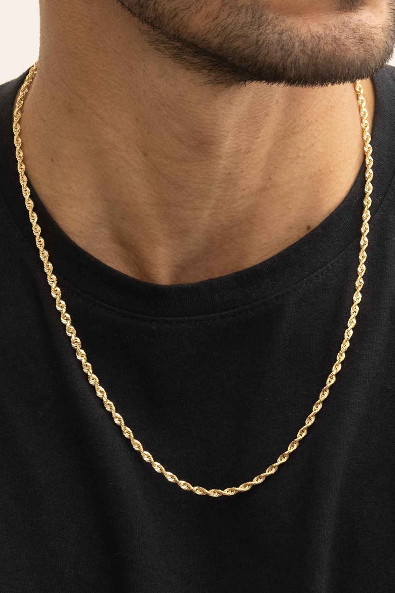 Men's Titan Rope Statement Chain in 10K Gold, Alternate, color, Yellow Gold